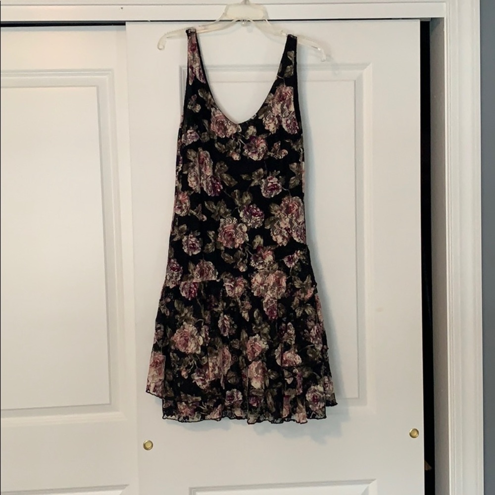 Black floral dress